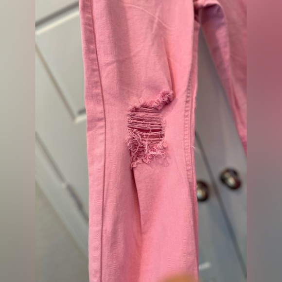Girl-ish Jeans Pink Ultra High Rise Slim Straight Size: 5/27 - Picture 3 of 5